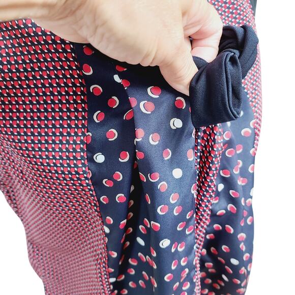 Ellen Tracy Size 4 Multi-Color Sleeveless Bow Blouse PRE-OWNED - Picture 6 of 10